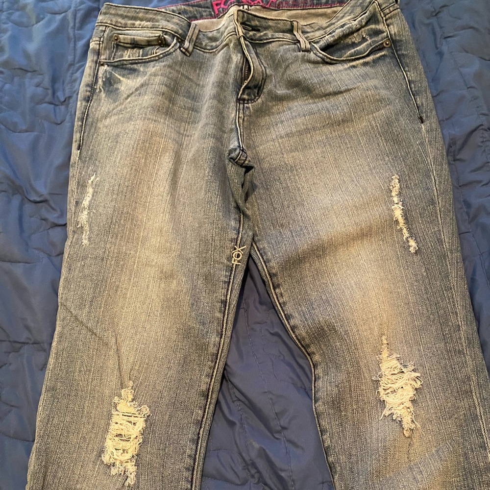 Retro low waisted fox jeans